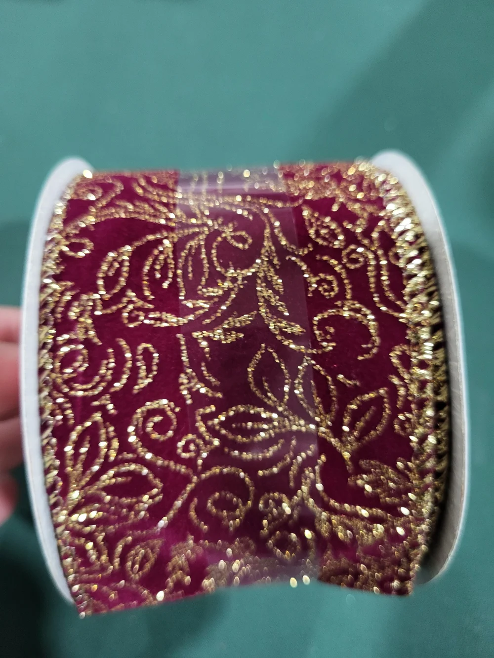Celebrate It Red and Gold Decorative Ribbon